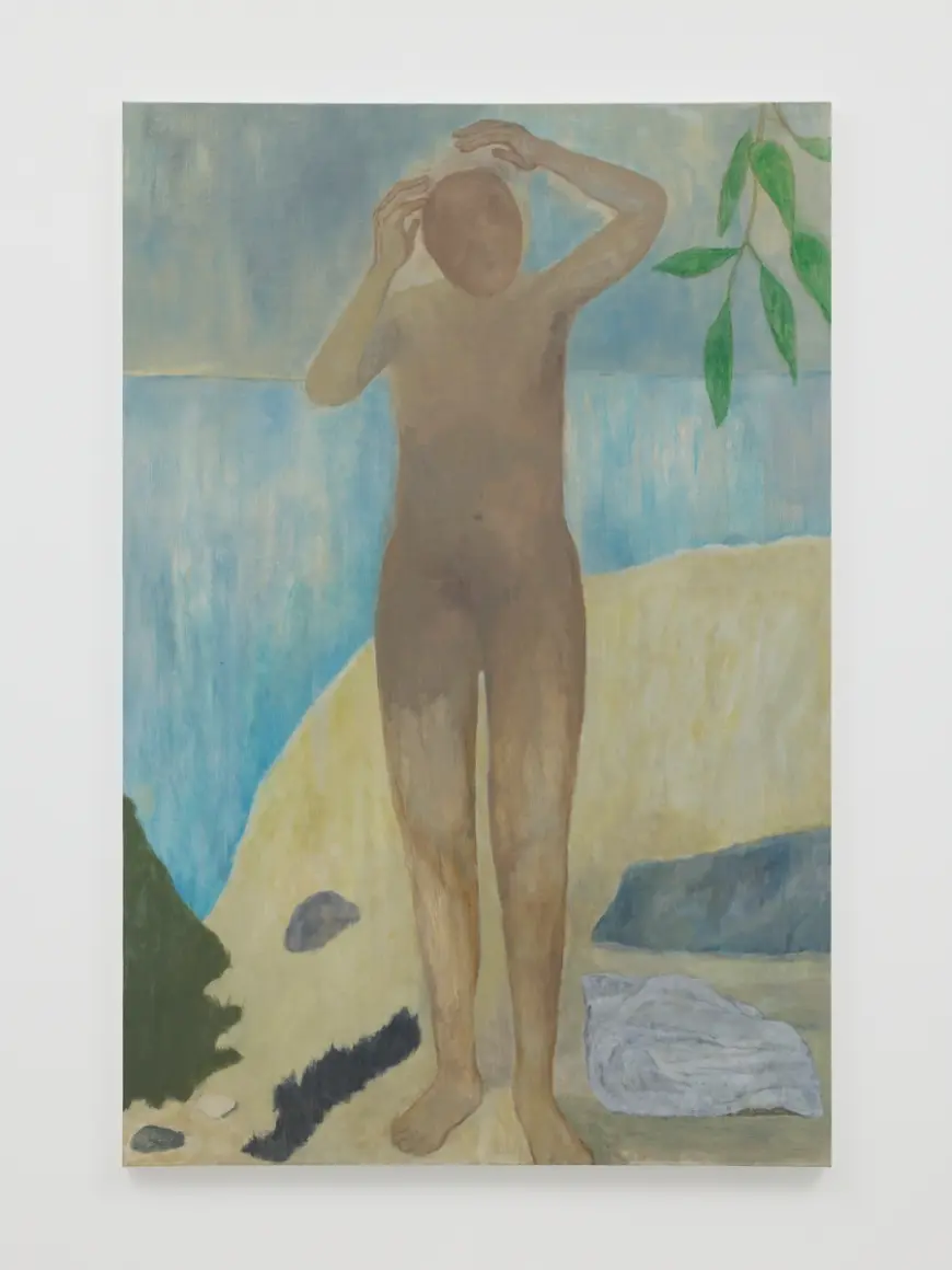 Shota Nakamura, “Blue and Green”, 2025, oil on canvas, 180 x 120 cm © Shota Nakamura. Courtesy of Taka Ishii Gallery / Photo: Kenji Takahashi