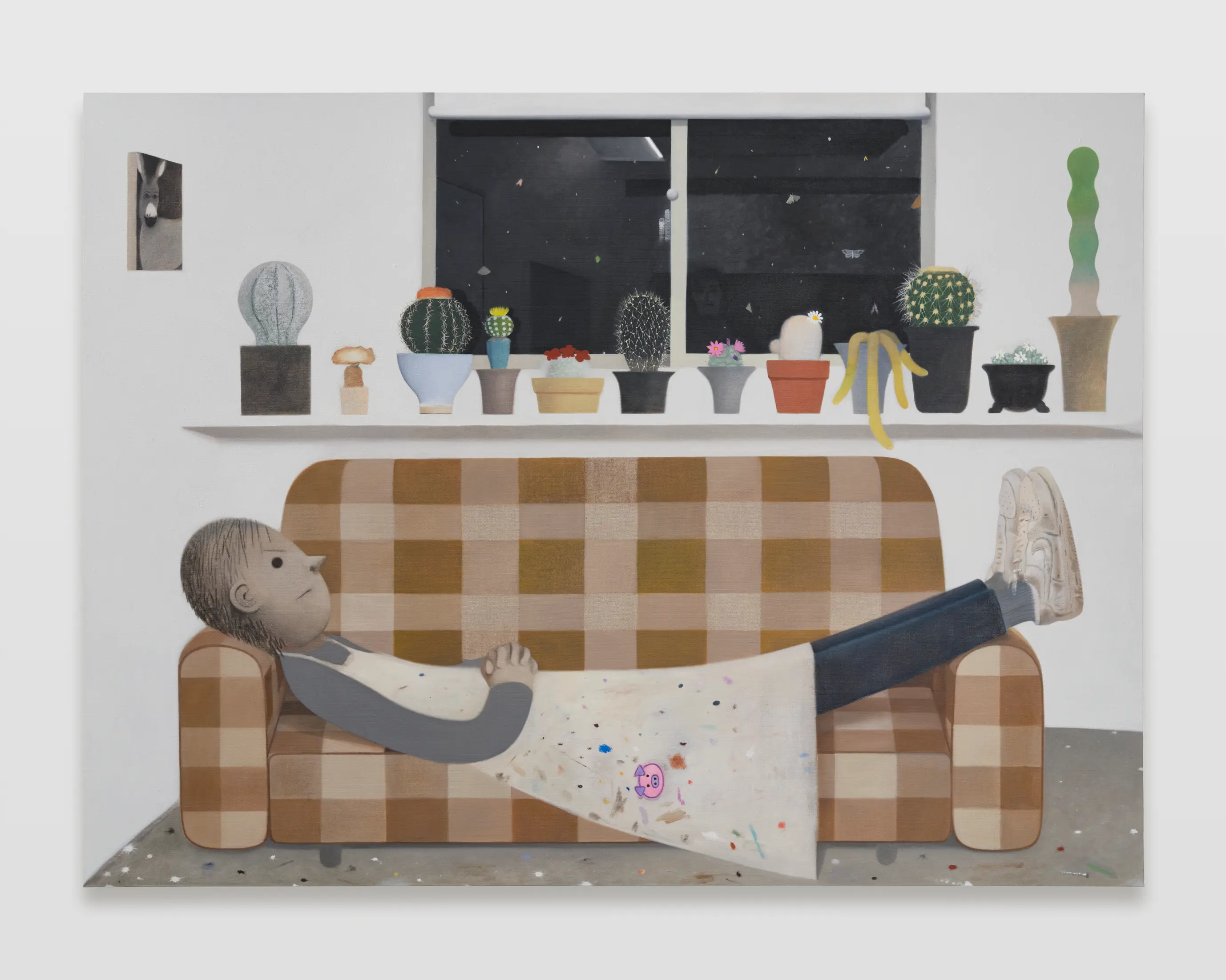 "あさをまつよる    2024  oil on canvas 149.0 x 199.0 cm  ©Satoru Kurata"			